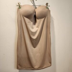 Flexees Tan Strapless Shapewear Slimmer Size 38D